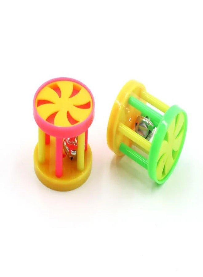 KittuPet لعبة قطط بلاستيكية من KittuPet مزودة بجرس، لعبة مضغ ولعب تفاعلية، كرة بلاستيكية، ألعاب تدريب للقطط، لعبة كرة خشخيشة للقطط، تتضمن العبوة 4 قطع - Image 3